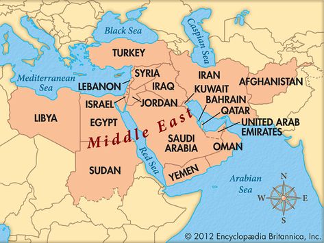 Middle East Map, Eastern Countries, Arab Spring, Geography Map, Arab World, Arabian Sea, World Geography, Jimmy Carter, Red Sea