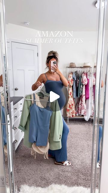 KAIT CURNOW on Instagram: "Amazon Summer Outfits 🤍🍋 all non maternity but bump friendly & tons of under $50 finds! I owned all of these pre-pregnancy and I’m so happy I can still wear them now and can wear again after! Also this is your sign that bump style & maternity outfits can be CUTE!  Comment SHOP SUMMER to get all of these sent to you directly! https://liketk.it/4H0ZZ 🫶🏼 as always, everything is also added to my LTK and my storefront!  #amazonfashion #amazonfinds #amazonoutfit #summerstyle #summeroutfits" Pregnancy Vacation Outfits, Maternity Fashion Spring/summer, Maternity Athleisure Outfits, Casual Summer Pregnancy Outfits, Maternity Outfits Summer, Babymoon Outfits, Summer Maternity Outfits, Bump Friendly Outfits, Amazon Summer Outfits