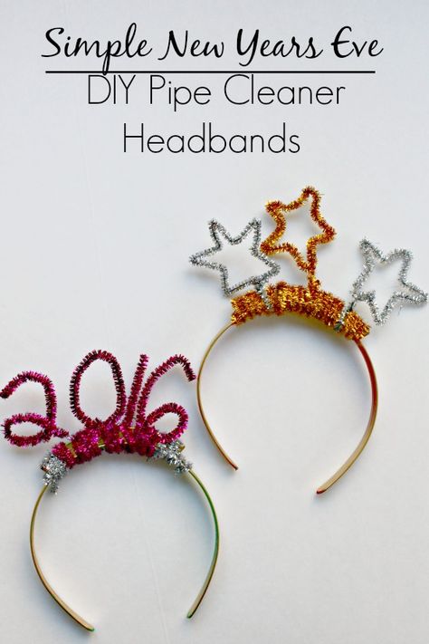 Pipe Cleaner Headband, New Years Eve Diy, New Years Eve Ball Drop, New Years Headband, New Years Eve Ball, New Year Headband, A To Do List, New Years Hat, New Years Traditions