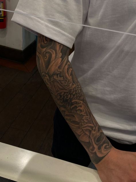 Wrist Sleeve Tattoo, Japanese Arm Sleeve, Sleeve Tattoos For Guys Forearm, Quarter Sleeve Tattoo For Men, Arm Aesthetic, Forearm Sleeve Tattoo, Mens Sleeve Tattoo, Japanese Forearm Tattoo, Half Sleeve Tattoos For Men