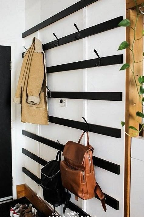 (paid link) Online shopping for Garment Racks from a great selection at Home & Kitchen Store. Vstupná Hala, Diy Coat Rack, Front Hallway, Diy Coat, Diy Shoe Rack, Home Office Inspiration, Need More Space, Hal Decor, Coat Closet