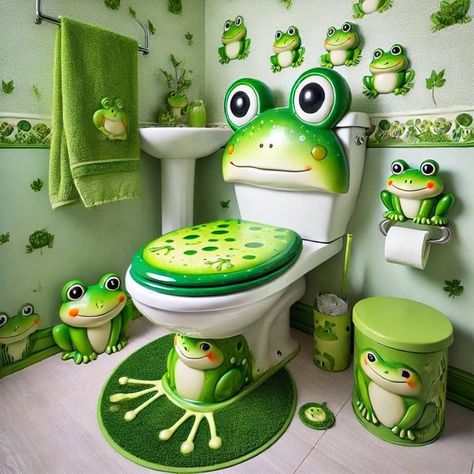 Frog Themed Bathroom, Themed Bathroom, Bathrooms, Dream House