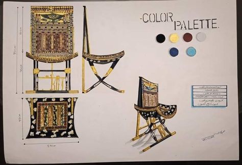 Ancient Egyptian Interior Design, Egyptian Interior Design, Egyptian Interior, History Of Interior Design, Egyptian Furniture, Furniture History, Egypt Design, Egyptian Motifs, Interior Design History