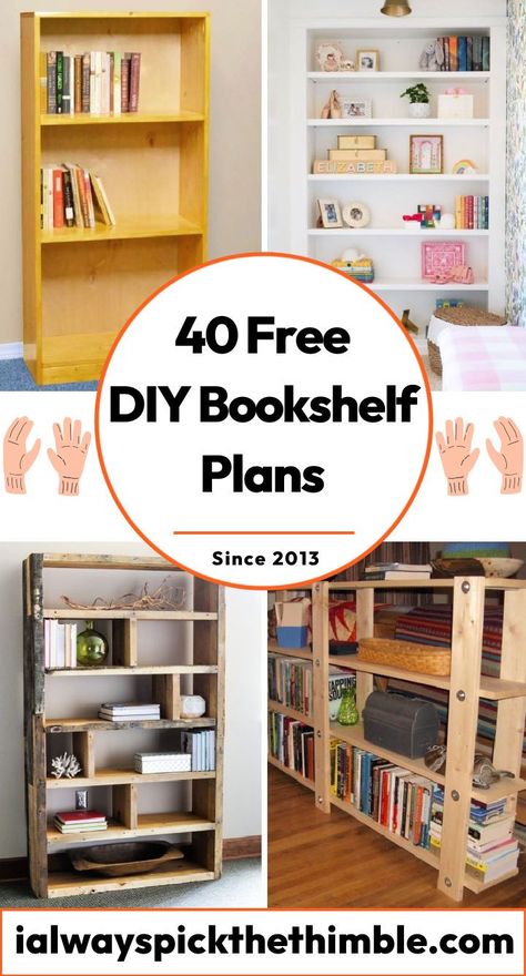 Homemade Bookshelf Diy, Easy Diy Bookcase, Diy Wood Bookcase, How To Build A Bookcase, Diy Open Bookshelf, Diy Bookshelf Easy Cheap, Build Bookshelves, How To Make Bookshelves, Easy Diy Bookshelf