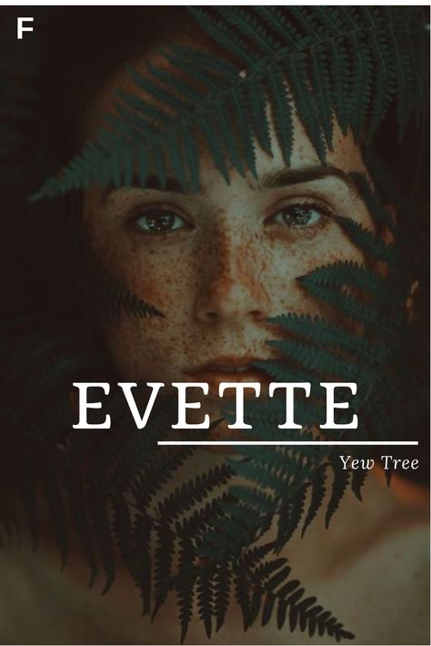 Evette, meaning Yew Tree, French names, E baby girl names, E baby names, female names, whimsical baby names, baby girl names, traditional names, names that start with E, strong baby names, unique baby names, feminine names, nature names Whimsical Last Names, Names That Mean Forest, French Names Female With Meaning, French Female Names, Elven Names Female, French Names Female, Strong Female Names, E Baby Girl Names, Unique Female Names