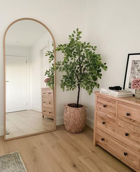 Big Mirror In Bedroom, Large Bedroom Mirror, Arched Mirror, Living Room Mirrors, Length Mirror, Room Makeover Bedroom, Full Length Mirror, Master Bedrooms Decor, Main Bedroom