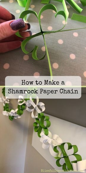 How to Make a Shamrock Paper Chain St Patricks Day Paper Chain, St Pats Crafts For Kids, Saint Patrick's Day Party Ideas, Shamrock Crafts For Adults, St Patricks Day Decorating, St Patrick Day Decor, March Projects For Kids, Saint Patrick’s Day Decor, St Patrick’s Day Decorations Diy