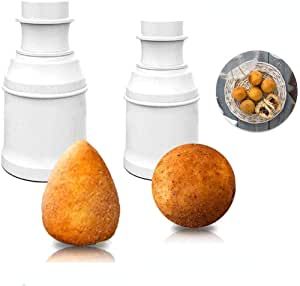 Klsyo 2Pcs DIY Rice Ball Mold Arancini Maker Meat Ball Mold Potato Croquettes Making Kitchen Multipurpose Handmade Bento Mould : Amazon.co.uk: Home & Kitchen Meatball Maker, Meatballs And Rice, Multipurpose Kitchen, Potato Croquettes, Rice Ball, Homemade Meatballs, Japanese Rice, Rice Balls, Bento Lunch