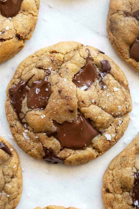 Chocolate Chip Cookies Without Butter, Vegan Brown Butter, Cookies Without Butter, Brown Butter Chocolate Chip, Brown Butter Cookies, Brown Butter Chocolate Chip Cookies, Vegan Chocolate Chip Cookies, No Dairy, Healthy Cookie Recipes