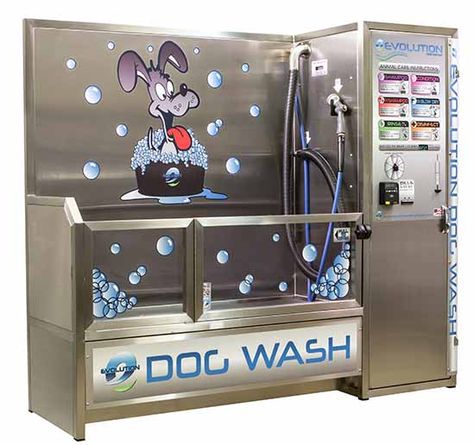 Evolution EZ Dog Wash | Self Serve Dog Wash Model Indoor Dog Park, Dog Station, Dog Bath Tub, Pet Store Ideas, Pet Washing Station, Washing Station, Dog Grooming Shop, Dog Spa, Dog Washing Station