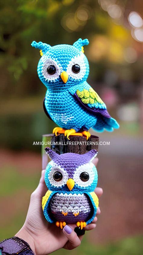 Owl Crochet Amigurumi, Crochet Owl Amigurumi Free, Amigurumi Free Pattern Owl, Owl Pattern Crochet, Free Crochet Owl Patterns Amigurumi, Amigurumi Owl Pattern, Crochet Owls Free Patterns, Owl Free Crochet Pattern, Crochet Owl Pattern Free Amigurumi