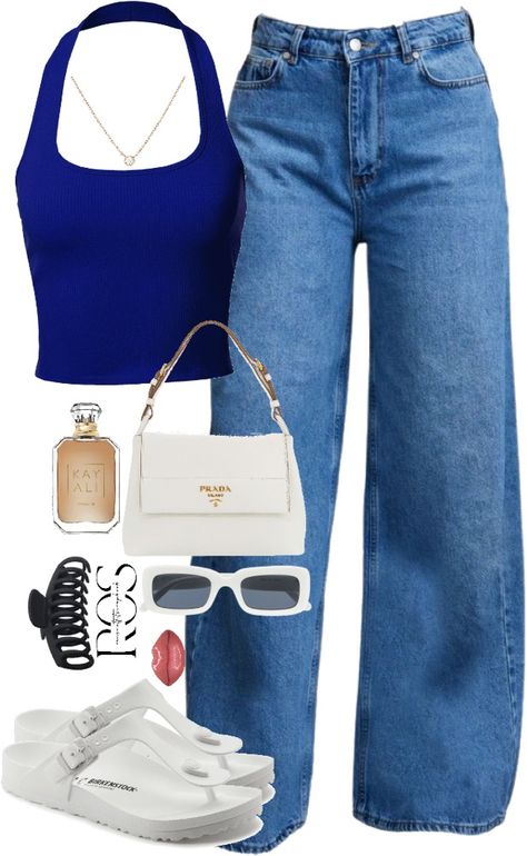 Blue Sleeveless Top Outfit, Crochet Ootd, Polyvore Outfits Aesthetic, Practice Outfits, Cute Lazy Day Outfits, Easy Trendy Outfits, Causual Outfits, Cute Swag Outfits, Casual Chic Outfit