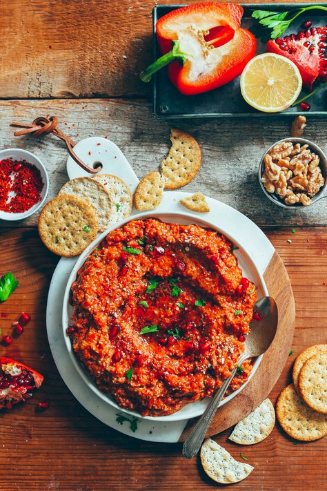 Muhammara Dip, Appetizers Vegetarian, Gluten Free Plant Based, Salsa Guacamole, Sample Menu, Minimalist Baker, Beginner Meal Planning, Ketogenic Diet For Beginners, Menu Plan