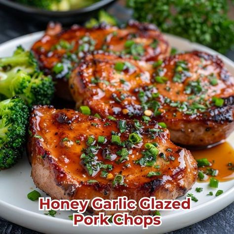 Recipes Time Honey Garlic Pork Chop Recipes, Honey Garlic Pork Chop Marinade, Honey Garlic Glazed Pork Loin, Boneless Pork Chop Recipes Honey Garlic, Worlds Best Honey Garlic Pork Chops, Honey Garlic Pork Chops, Glazed Pork Chops, Pork Glaze, Boneless Pork Chops