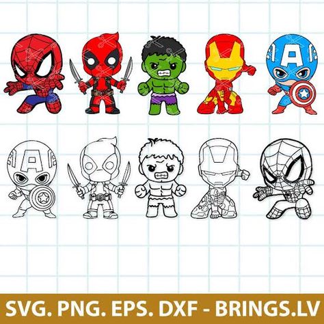 Captain America Svg, Hulk Svg, Avengers Christmas, Avengers Svg, Superhero Christmas, Superhero Stickers, Superhero Svg, Baby Marvel, Spiderman Svg