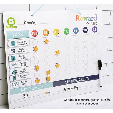 Magnetic Chart and Chore Chart Also Hangs on the Wall for Kids, 12 X 16 Inch, , Includes 99 Magnets and Accessories, Accomodates All Ages - Etsy Chore Magnets, Reward System For Kids, Magnetic Chore Chart, Chore Chart For Kids, Behavior Chart, Chart For Kids, Routine Chart, Chore Chart Kids, Behaviour Chart