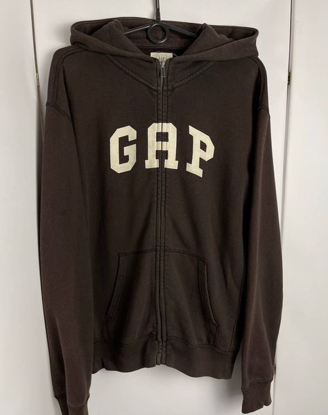 Vintage Zip hoodie GAP vintage brown hype sweatshirt | Grailed Gap Zip Up Hoodie, Tan Hoodie, Hoodie Gap, Gap Outfits, Gap Hoodie, Brown Zip Ups, Hoodie Fits, Gap Jacket, Gap Sweater