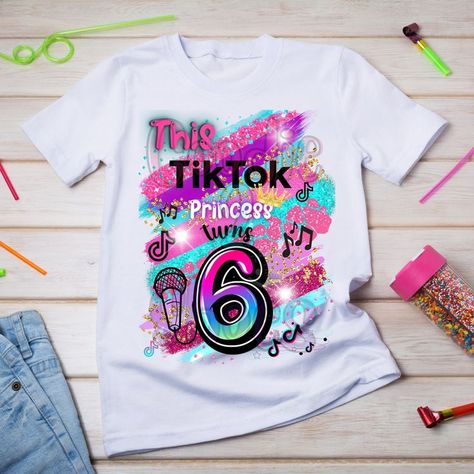 Tik Tok Party, Tik Tok Birthday, Cinderella Birthday Cake, Princess Birthday Shirt, Tiktok Party, Bolo Panda, Suprise Birthday, American Girl Doll Sets, Cinderella Birthday