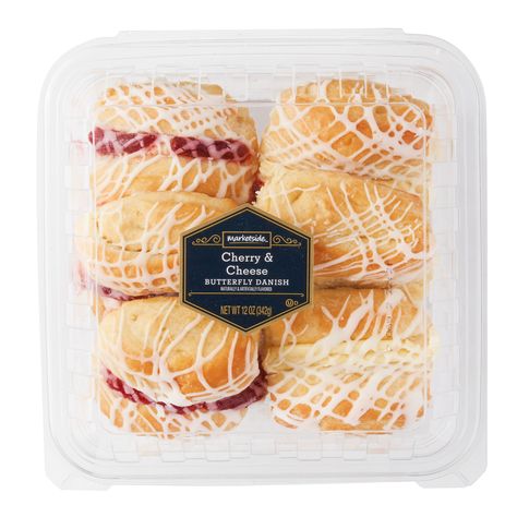 Marketside Cherry and Cheese Butterfly Danish, 12 oz, 6 Pastries - Walmart.com Walmart Food, Walmart Groceries, Snacks From Grocery Store, Walmart Food Snacks, Grocery Foods Png, Walmart Frozen Foods, Walmart Bakery, Good Snacks To Buy Grocery Store, Grocery Store Items