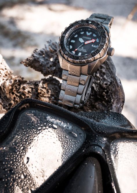 Dive Squad: Citizen Makes a Splash with New Promaster Additions | WatchTime - USA's No.1 Watch Magazine Citizen Promaster Diver, Skin Diver Watch, Automatic Watches For Diving, Mens Custom Jewelry, Luxury Diving Watches With Subdials, Blue Diving Chronograph Watches, Boyfriend Watch, Titanium Bracelet, Citizen Watch