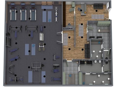 Gym Floor Plan, Gym Layout, Toilet Plan, Gym Architecture, Social Housing Architecture, Small Apartment Plans, Gym Planner, Fitness Center Design, Gym Design Interior