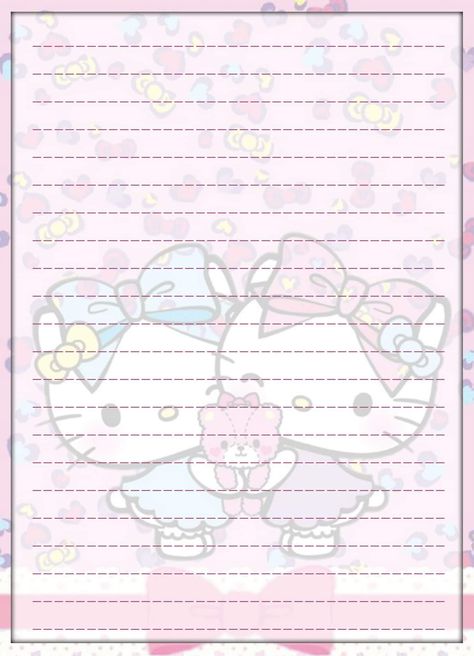 Factfile Template, Hello Kitty Notes, Hello Kitty Papercraft, Letter Printables, Hello Kitty Printables, Writing Paper Printable Stationery, Notepaper, Note Writing Paper, Writing Paper Printable