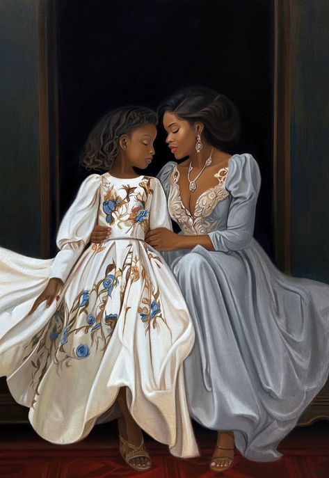 "Chapter IV: Mother and Daughter"
Oil and Acrylic on Canvas
2024

Artist: Ikechukwu Nnadi @nnadiarts
#ikechukwunnadi Black Motherhood Art, Mother Daughter Aesthetic Black, Mother And Teenage Daughter, Black Mom And Her Daughter, Black Mother And Daughter Art, Black Motherhood Painting, Black People Art, Daughter Black, Art Mom