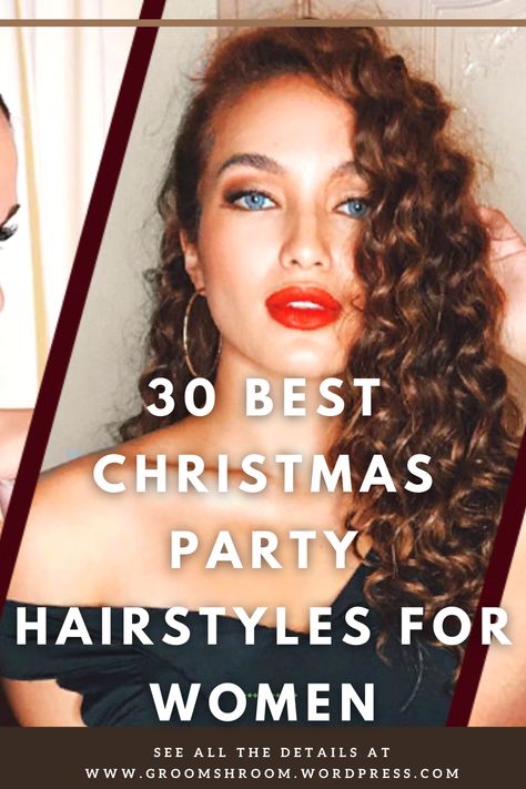 Christmas comes once in a year and you have to get new haircut since it’s not Christmas but the New Year eve as well which is a week ahead. May be you have overcome the dilemma of choosing outfits for the Christmas party but what about the hairstyle? Here we are presenting few 30 amazing Christmas party hairstyle for all the beautiful women. #newlook #hairmakeover #womenshairstyles #partyhairstyles New Year Party Hairstyle, Holiday Long Hairstyles, Hairstyles For A Christmas Party, Updo For Christmas Party, Hair Styles For Holiday Party, New Years Eve Hairstyles For Curly Hair, Curly Hairstyles For Christmas Party, Long Hair Christmas Hairstyles, Hair Styles For New Years Eve Parties