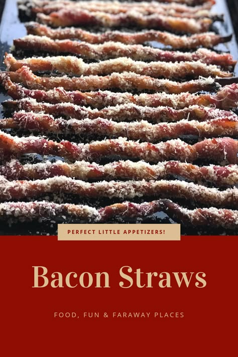 Delicious Bacon Straws Appetizer - Food Fun & Faraway Places Bacon Wrapped Appetizers Ideas, Bacon Breadsticks, Bacon Wrapped Breadsticks, Bacon Straws, Bacon Dishes, Food On Sticks, Bacon Appetizers, Bacon Lover, Meat Appetizers