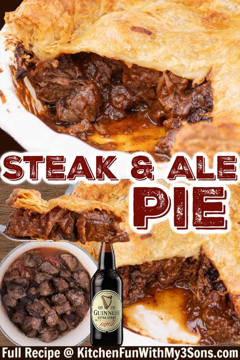 Scottish Meat Pie Recipe, Beef And Ale Pie, Steak Pie Recipe, Steak And Ale Pie, Steak Ale Pie, Steak And Mushroom Pie, Recipe For Steak, Ale Pie, Steak Pie