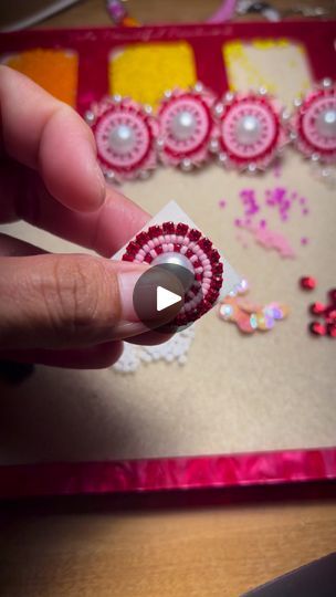 6.8K views · 208 reactions | Sequins Edgings!! 💕💕 #fashion #earrings #tutorial #tutorialvideo #diy #diycrafting #beadwork #beads #valsbeautifulbeadwork #handmade #love #everyone #explore #explorerpage #exploretheworld #explorereels #reelsviralシfb #reelsoftheday #viral #trending #trendingfashion #handmadewithlove #handcrafted | Vals Beautiful Beadwork | Duffrey · Timeless Beadwork Embroidery Tutorial, Beadwork Embroidery, Beautiful Beadwork, Embroidery Tutorials, Beading Tutorials, Beaded Embroidery, Bead Work, Beaded Jewelry, Embroidery