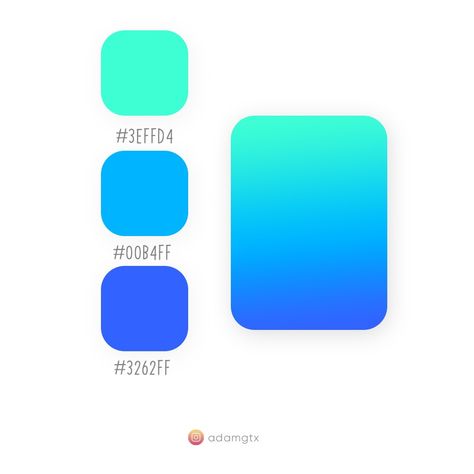 Blue Gradient Palette, Blue Gradient Color Palette, Color Gradient Palette, Gradient Colour Palette, Blue Green Gradient, Photoshop Tutorial Typography, Color Design Inspiration, Laser Engraved Ideas, Blue Palette