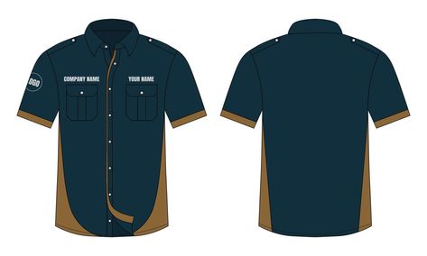 Uniform Work, Corporate Shirts, Office Shirt, Daily Clothes, Shirt Template, The Office Shirts, Back View, Work Shirt, Video New