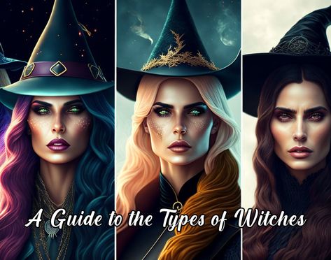 A Guide To The Various Types of Witches Witch Types Aesthetic, Types Of Witches List, The Different Types Of Witches, Different Types Of Witches, Witch Types, Types Of Witches, Occult Magic, Witchcraft Magic, Magic Powers