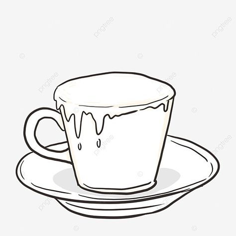 Cup Overflowing Drawing, Overflowing Cup, Milk Drawing, Cup Drawing, Milk Cup, Design Reference, Clipart Images, Original Paintings, Milk