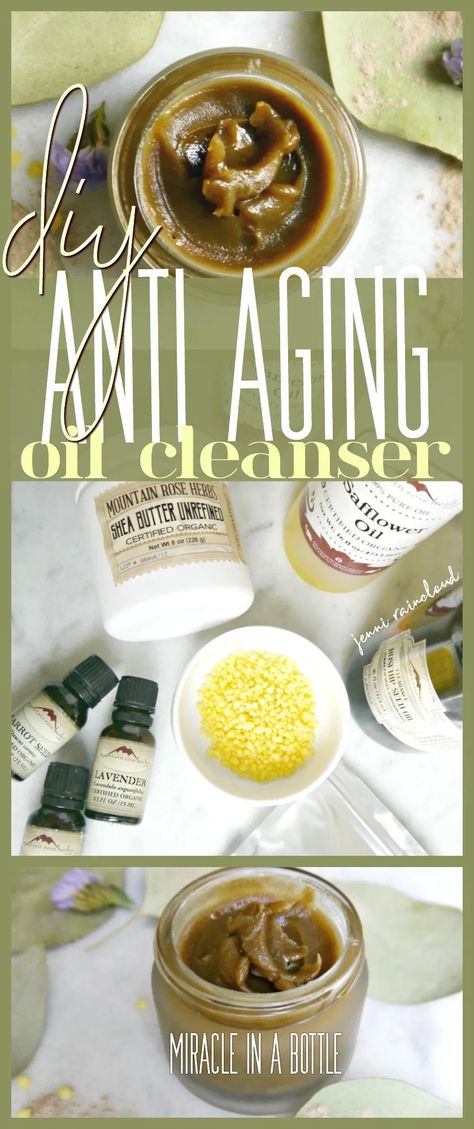 Oil Cleanser Recipe, Diy Oil Cleanser, Anti Aging Body Oil, Lotion For Oily Skin, Diy Anti Aging, Creme Anti Age, Diy Skin Care Recipes, Anti Aging Oils, Baking Soda Shampoo