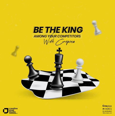 Be the king among your competitors with Crepixa 👑 #crepixa #we_make_pixels_talk #crepixa_is_on #logo_design #branding #marketing #graphicdesign #brand #digitalmarketing #business #socialmedia #advertising #graphicdesigner #creative #socialmediamarketing #designer #logodesign #entrepreneur #brandidentity #art #marketingdigital #brandingdesign #smallbusiness #logos #tech #seo Brand Advertising, Branding Marketing, Cute Couple Cartoon, Matte Painting, Creative Ads, Couple Cartoon, Advertising Design, Social Media Design, Design Branding