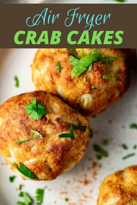 Crab Cakes Air Fryer, Broiler Recipes, Air Fryer Crab Cakes, Gluten Free Crab Cakes, Crispy Crab Cakes, Air Fryer Crab, Crab Cake Recipes, Maryland Crab Cakes, Crab Cake Recipe