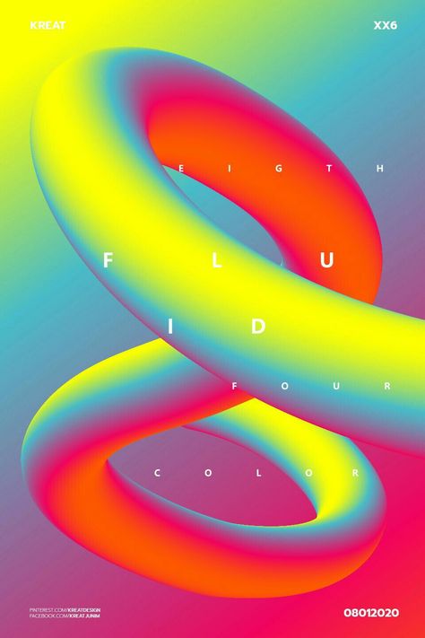 Fluid Design Poster, Colour In Design, Blend Poster Design, Gradient Design Poster, Gradient Poster Design, Abstract Poster Design, Blend Tool, Gradient Poster, Poster Project