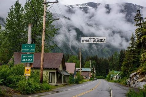 Hyder Is The Small Alaskan Town That Runs Off Of Everything Canadian Hyder Alaska, Small Town America, Small Town Life, Forest Service, American Dream, Tourist Destinations, Small Town, Pacific Northwest, Small Towns