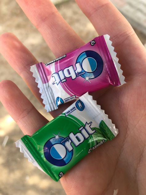 Orbit Gum Aesthetic, Chewing Gum Aesthetic, Orbit Chewing Gum, Gum Aesthetic, Orbit Gum, How To Make Boba, Gum Flavors, Paper Box Diy, Pony Cake