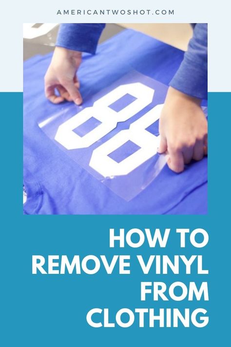 How To Get Stickers Off Clothes, How To Remove Heat Transfer Vinyl, How To Remove Vinyl From Fabric, How To Remove Iron On Vinyl From Shirt, How To Remove Vinyl From Shirt, Sticker Removal, Iron On Letters, Tea Shirt, Plastic Stickers