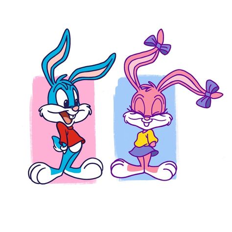 Babs Bunny, Lola Bunny And Bugs Bunny Drawing, Bugs Bunny Backgrounds, Bugs Bunny Illustration, Tiny Toons, Bugs Bunny Shirt, All Cartoon Characters, Bugs Bunny Cartoons, Looney Tunes Show