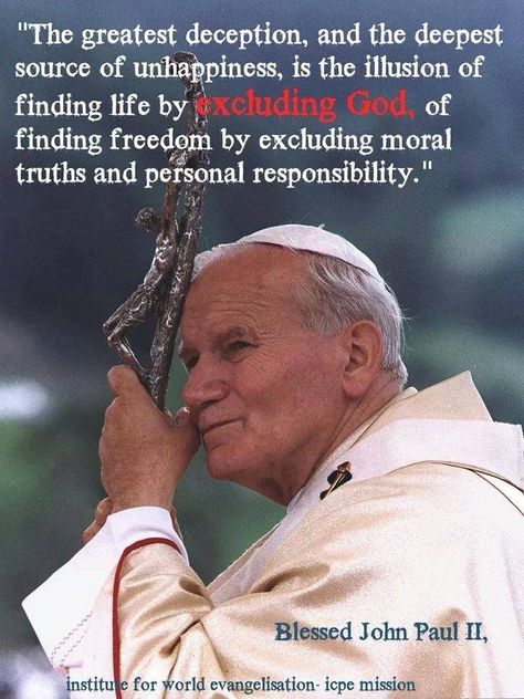 Pp. St. John Paul II - Outdoorsman, Actor, Director, Writer, Philosopher, Theologian, Priest, Pope John Paul Ii Quotes, Pope Saint John Paul Ii, San Juan Pablo Ii, St John Paul Ii, Saint Quotes Catholic, The Pope, Pope John Paul Ii, Saint Quotes, John Paul Ii