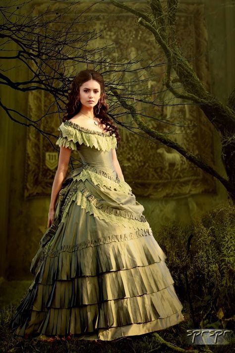 Katherine Pierce 1864 Mystic Falls Virginia Vampire Diaries Katherine, Vampire Diaries Enzo, 1800s Dresses, Katherine Dress, Katherine Pierce Outfits, Vampire Diaries Fashion, Vampire Diaries Outfits, Katerina Petrova, Vampire Diaries Stefan