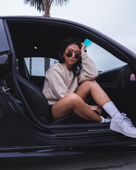 Brandon and I shot these the other day and they came out SO GOOD 🥵 All of my other photos on my feed were all taken on my tripod and autotimer but I might have to demote mr tripod for my man 👀 Anyway, save this photo for future posing inspo 🤍 Getting Out Of Car Pose, Poses For Car Photoshoot, Pic With Car Ideas, Instagram Picture Ideas Car, How To Pose With Car, New Car Poses Photo Ideas, Car Posing Photo Ideas, Car Shots Picture Ideas, Tripod Picture Ideas