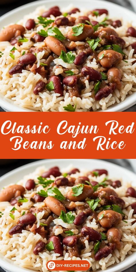 This classic Cajun red beans and rice is a true comfort dish! With tender beans, sausage, and spices, it’s a taste of Louisiana in every bite. Crockpot Red Beans And Rice Louisiana, Cajun Red Beans And Rice With Sausage, Red Beans Rice And Sausage, Cajun Red Beans, Best Red Beans And Rice Recipe, Southern Rice And Beans, Louisiana Red Beans And Rice, Red Beans Recipes, Cajun Beans And Rice