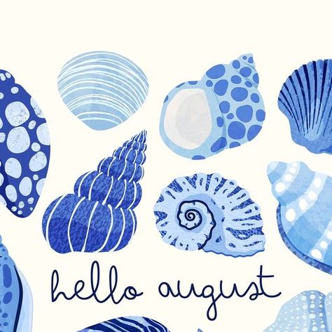 Rebecca Hollingsworth on Instagram: "Hello August! 🐚 🌊🪸☀️  I took my shell illustration and gave it a blue makeover 💙💙💙  Hope you all have a lovely sunny August! 💛  . . . . . .  #shells #drawing #illustration #designer #illustrator #shell #beach #coastal #womenillustrators #illustrationoftheday #texture #womenwhodraw #femaleillustrator #illustrated_now #womenofillustration #spring #summer #artlicensing #artchallenge #seashells #pattern #illustrationartist #printandpattern #drawingchallenge #dailychallenge #weareillustration #illo#illustration_daily #digitalillustration" Shell Digital Art, Pottery Painting Sea, Seashell Illustration Drawing, Shells Drawing, Journal Illustrations, Shell Illustration, Seashell Illustration, Vip Ticket, Brand Guidelines Design