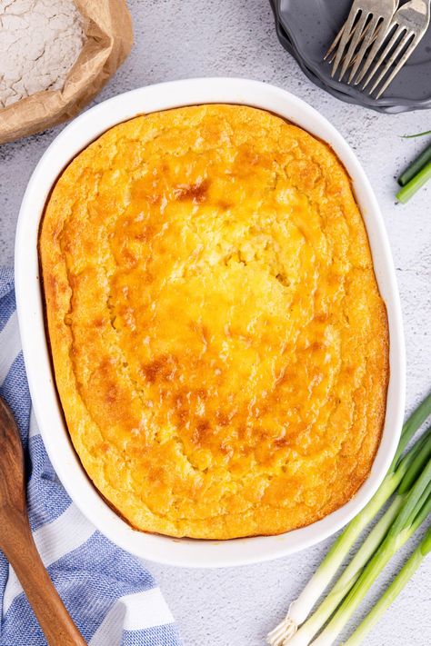 A buttery rich corn pudding recipe is a must-have for all occasions! This old-fashioned dish is creamy, savory, and studded with sweet corn in every bite. Corn Pudding Recipe No Jiffy, Corn Pudding City Bbq, City Barbeque Corn Pudding, Corn Pudding Souffle, Old Fashioned Corn Pudding, Corn Pudding Casserole Jiffy, Easy Corn Pudding Recipe, Grandmas Corn Pudding Recipe, City Bbq Corn Pudding Recipe