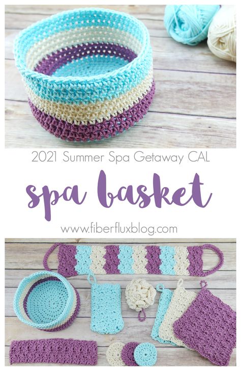 Spa Crochet Set, Crocheted Spa Sets, Self Care Crochet Patterns, Crocheted Spa Sets Free Pattern, Free Crochet Spa Set Pattern, Spa Set Crochet, Crochet Bath Set, Bathroom Crochet Patterns Free, Dollar Tree Yarn Crochet Projects